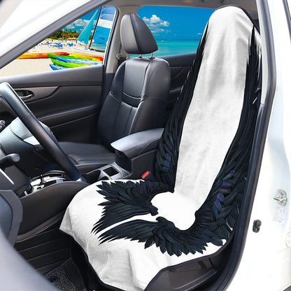 Black Demon Wings Print Waterproof Car Seat Cover