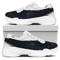 Black Demon Wings Print White Chunky Shoes