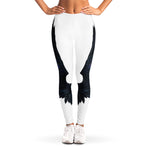 Black Demon Wings Print Women's Leggings