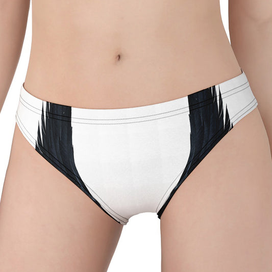 Black Demon Wings Print Women's Panties