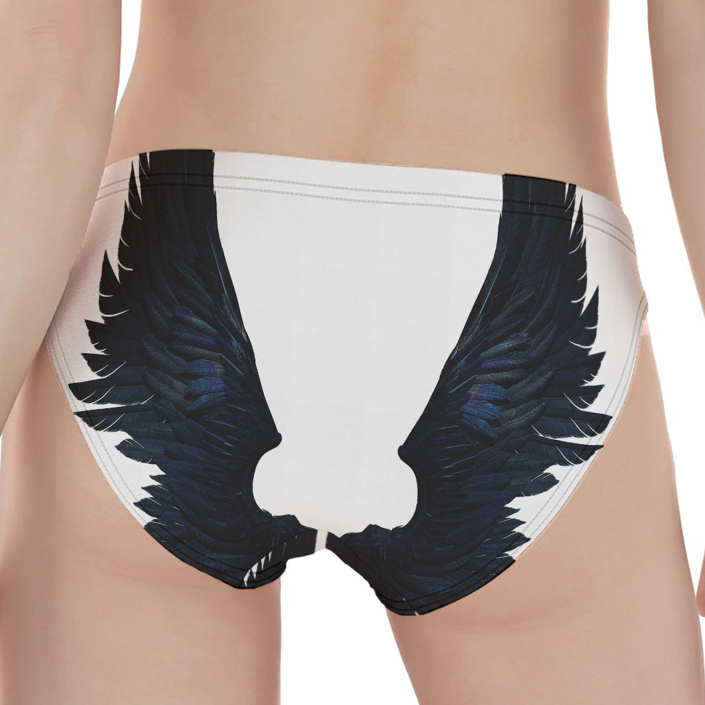 Black Demon Wings Print Women's Panties