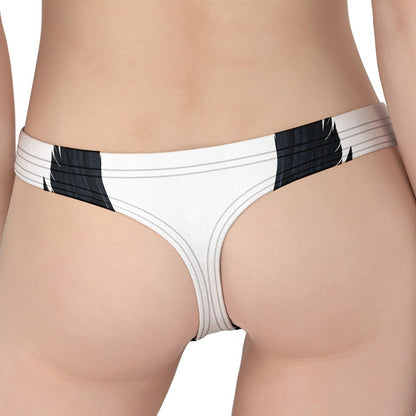 Black Demon Wings Print Women's Thong