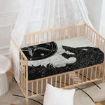 Black Demon Wolf Print Baby Crib Sheet