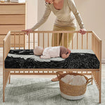 Black Demon Wolf Print Baby Crib Sheet