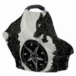 Black Demon Wolf Print Baby Seat Cover