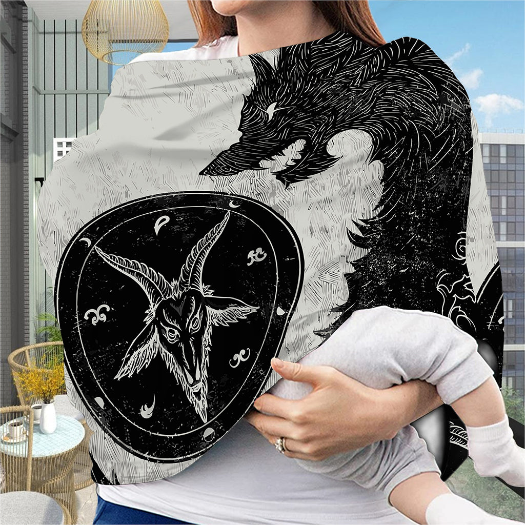 Black Demon Wolf Print Baby Seat Cover