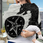 Black Demon Wolf Print Baby Seat Cover