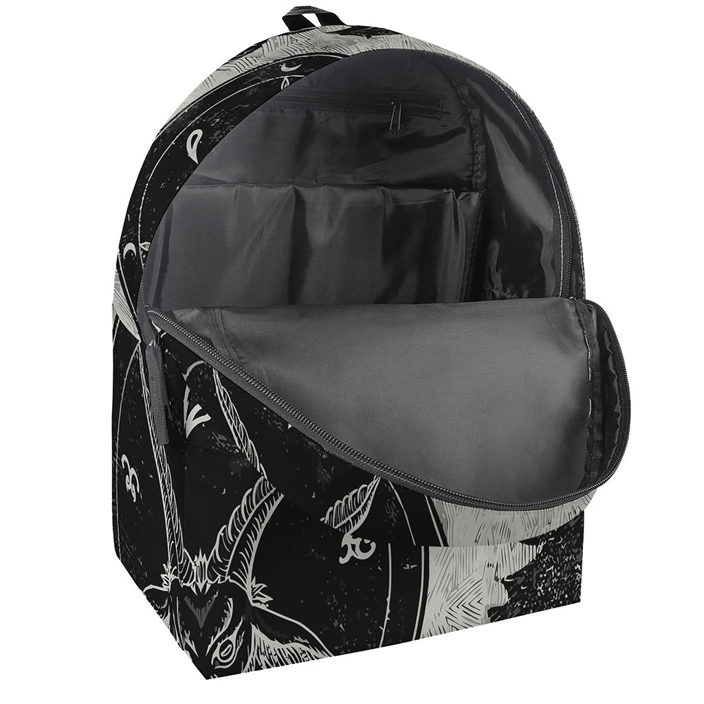 Black Demon Wolf Print Backpack