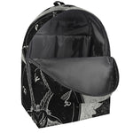 Black Demon Wolf Print Backpack