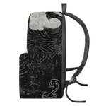 Black Demon Wolf Print Backpack