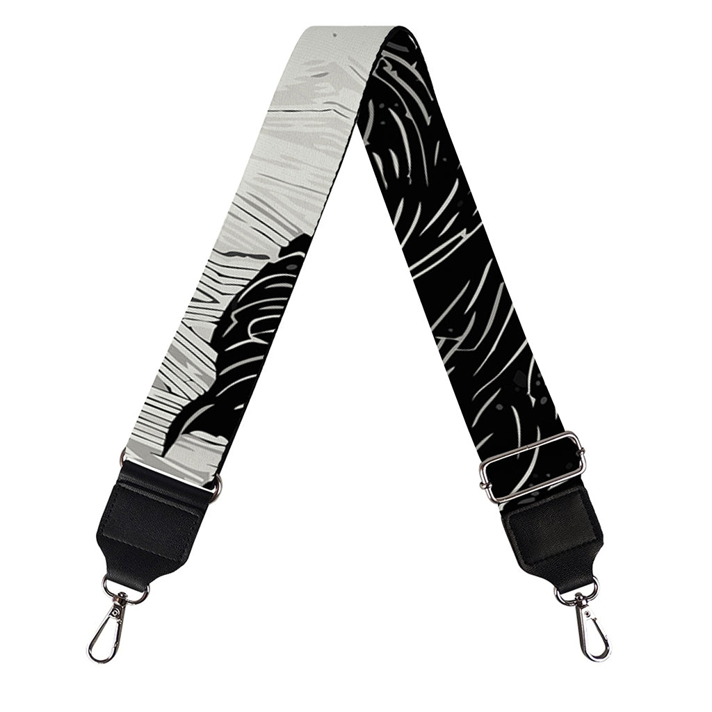 Black Demon Wolf Print Bag Strap