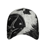 Black Demon Wolf Print Baseball Cap