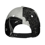 Black Demon Wolf Print Baseball Cap