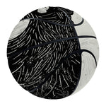 Black Demon Wolf Print Basketball