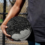 Black Demon Wolf Print Basketball