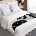 Black Demon Wolf Print Bed Runner