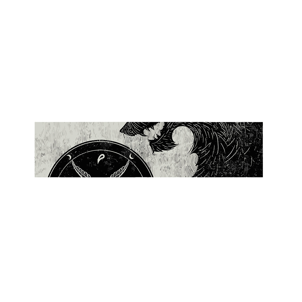 Black Demon Wolf Print Bed Runner