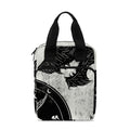Black Demon Wolf Print Bible Tote Bag