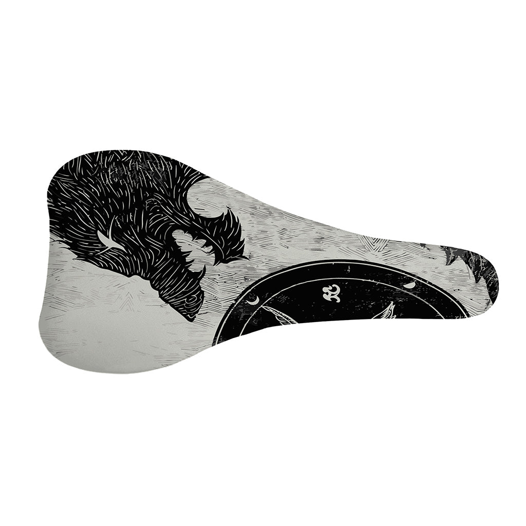Black Demon Wolf Print Bicycle Seat Cover