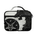 Black Demon Wolf Print Briefcase Bible Bag