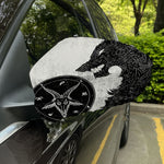 Black Demon Wolf Print Car Side Mirror Covers