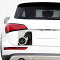 Black Demon Wolf Print Car Sticker