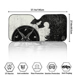 Black Demon Wolf Print Car Windshield Sun Shade