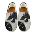 Black Demon Wolf Print Casual Shoes