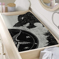 Black Demon Wolf Print Changing Pad Cover