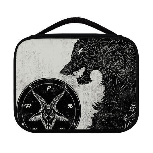 Black Demon Wolf Print Classic Bible Case
