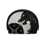 Black Demon Wolf Print Coin Purse