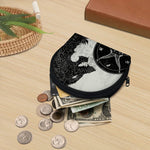 Black Demon Wolf Print Coin Purse