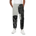 Black Demon Wolf Print Cotton Sweatpants