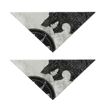 Black Demon Wolf Print Dog Bandana