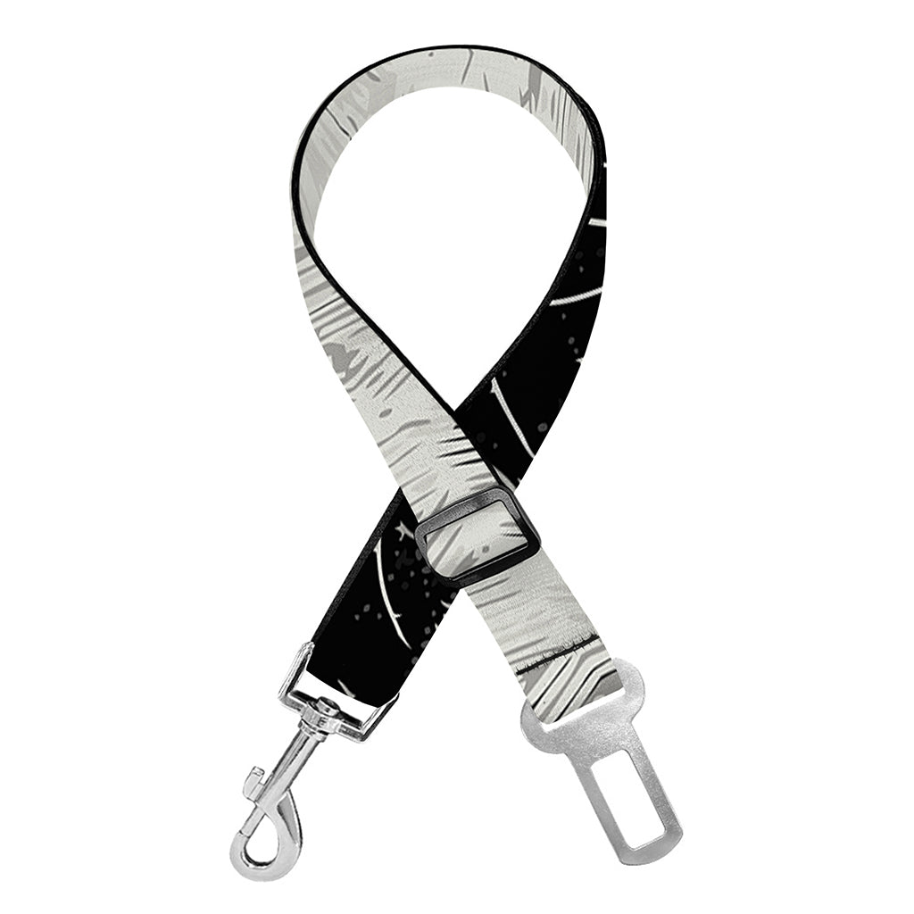Black Demon Wolf Print Dog Seat Belt
