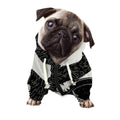 Black Demon Wolf Print Dog Zip Up Hoodie