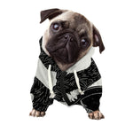 Black Demon Wolf Print Dog Zip Up Hoodie