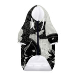 Black Demon Wolf Print Dog Zip Up Hoodie