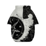 Black Demon Wolf Print Dog Zip Up Hoodie