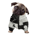 Black Demon Wolf Print Dog Zip Up Jacket