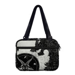 Black Demon Wolf Print Double Strap Bible Bag