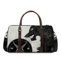 Black Demon Wolf Print Duffel Bag