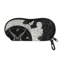 Black Demon Wolf Print Glasses Case