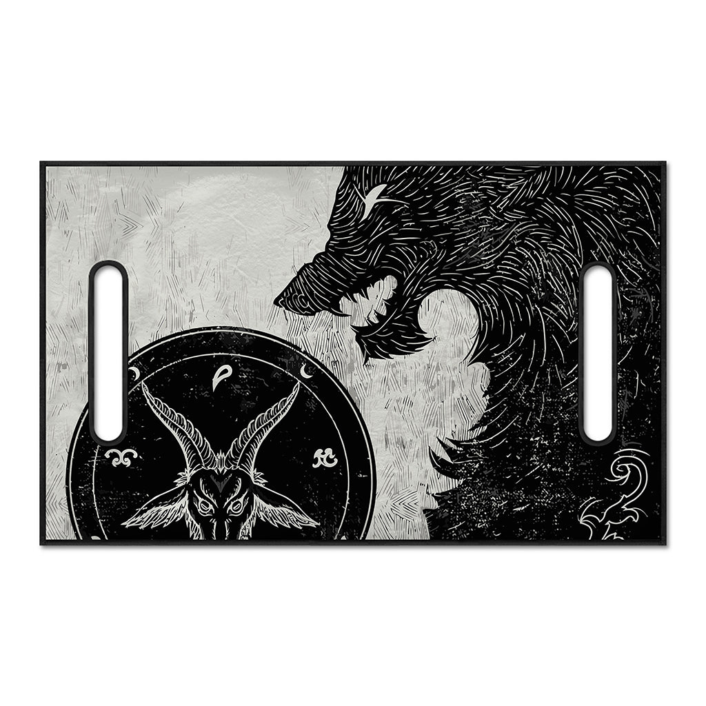 Black Demon Wolf Print Golf Cart Seat Cover