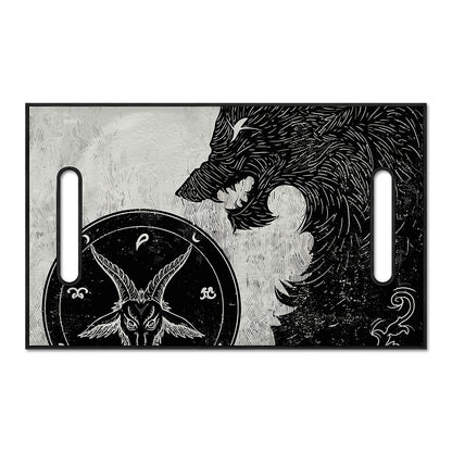 Black Demon Wolf Print Golf Cart Seat Cover