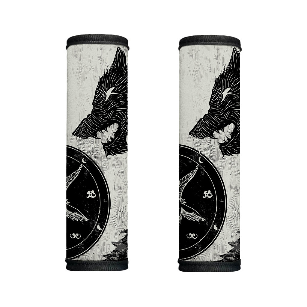 Black Demon Wolf Print Handle Covers