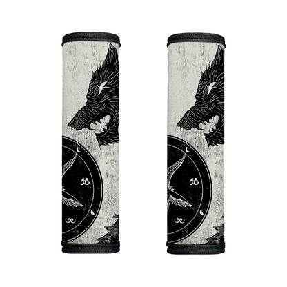 Black Demon Wolf Print Handle Covers