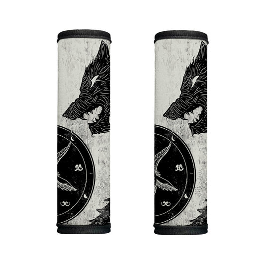 Black Demon Wolf Print Handle Covers