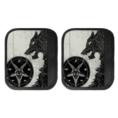 Black Demon Wolf Print Handle Covers