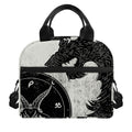 Black Demon Wolf Print Insulated Lunch Bag